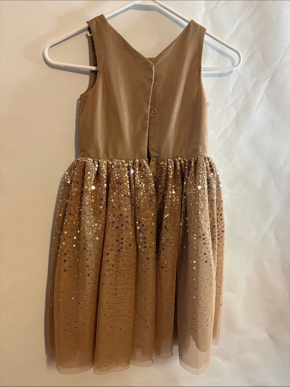 H&M Girls Champagne Gold Sequin Party Dress | Size 6X